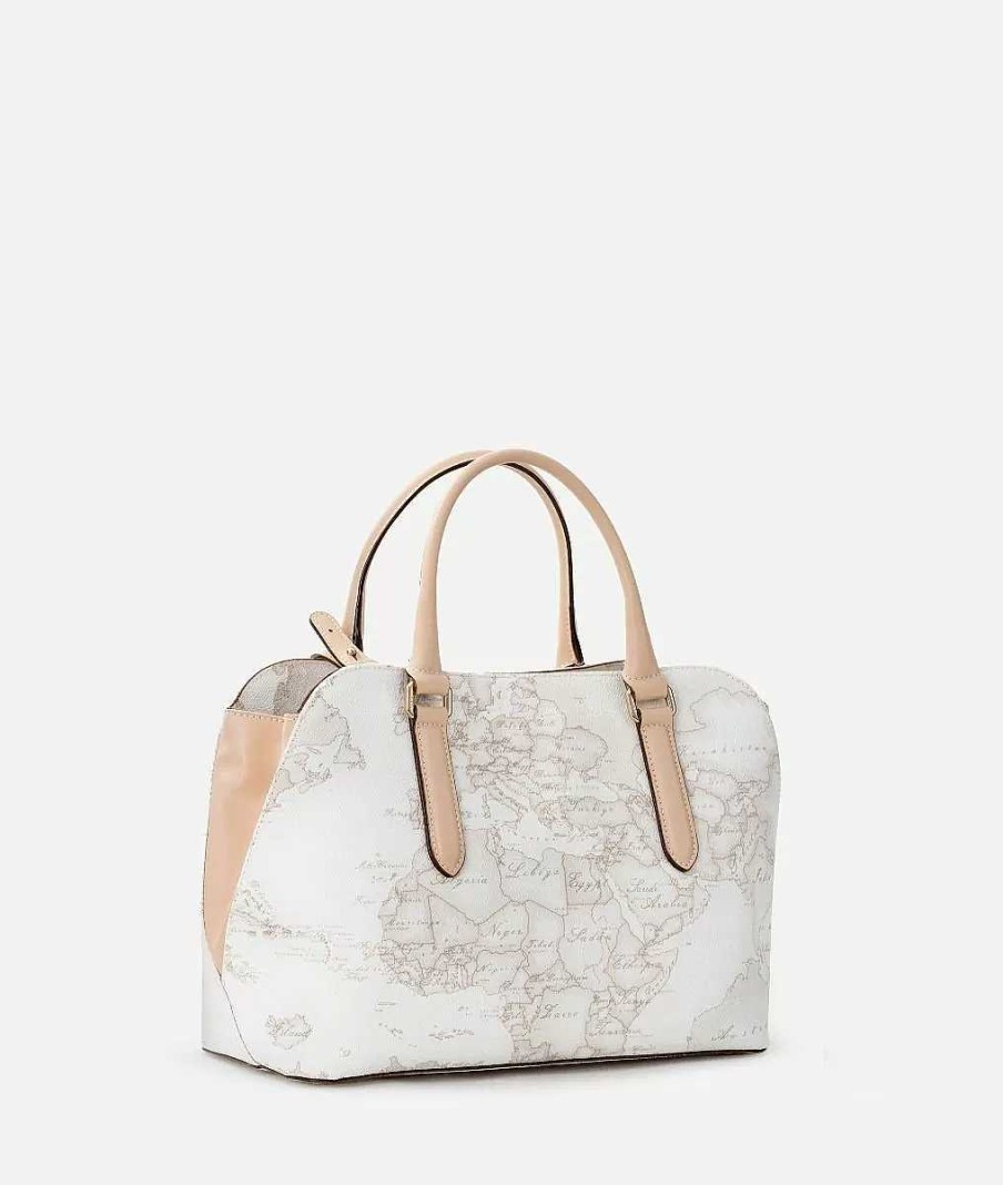 Alviero Martini Borse A Mano | Geo White Borsa A Mano Con Tracolla