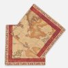 Alviero Martini Tessile Casa | Set Tovaglioli Stampa Geo Classic Rosso 48 Cm X 48 Cm