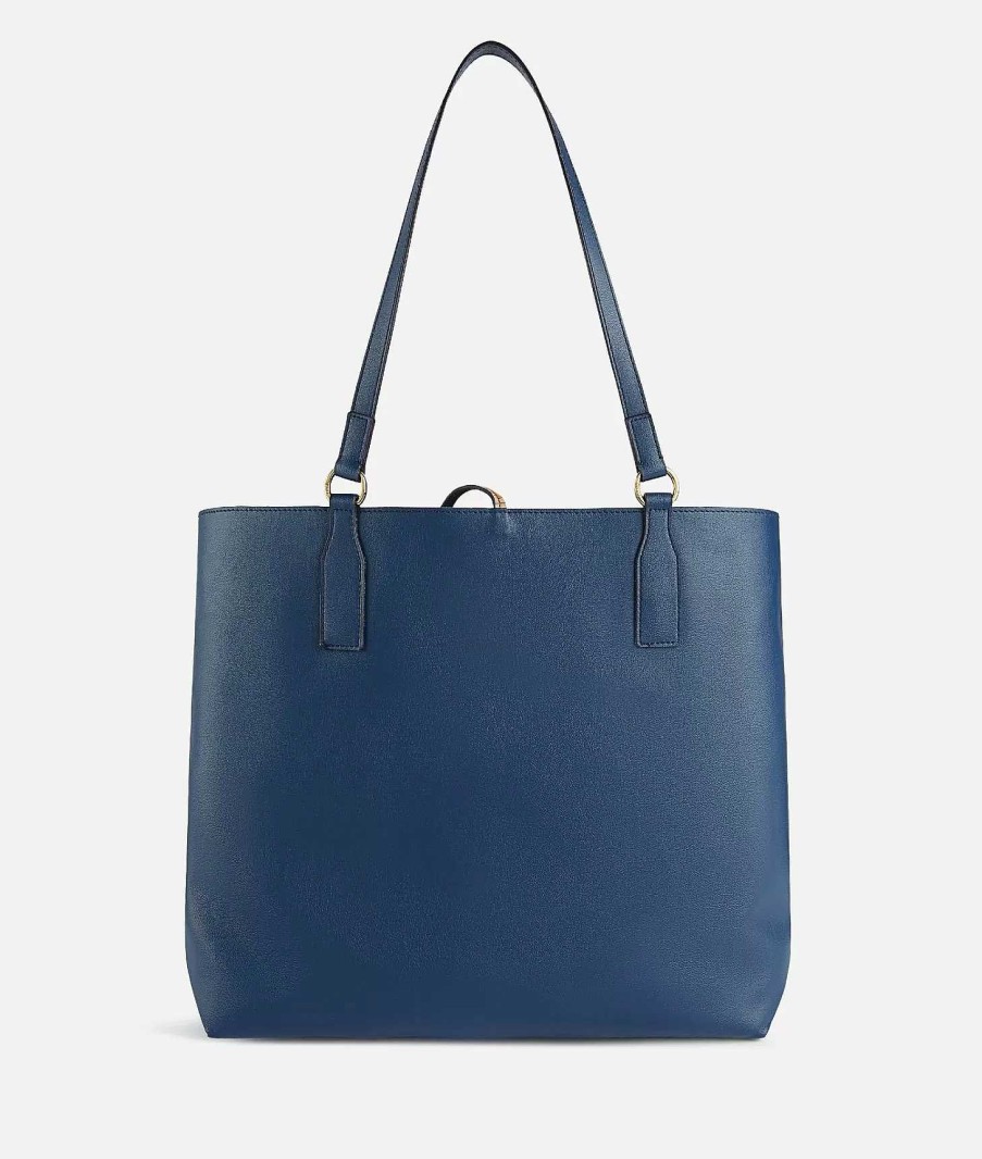 Alviero Martini Borse Shopping | Two-Way Bag Borsa Shopping Reversibile Blu Navy