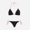 Alviero Martini Costumi & Beachwear | Luxury Bikini Triangolo Con Dettaglio Traforato Nero