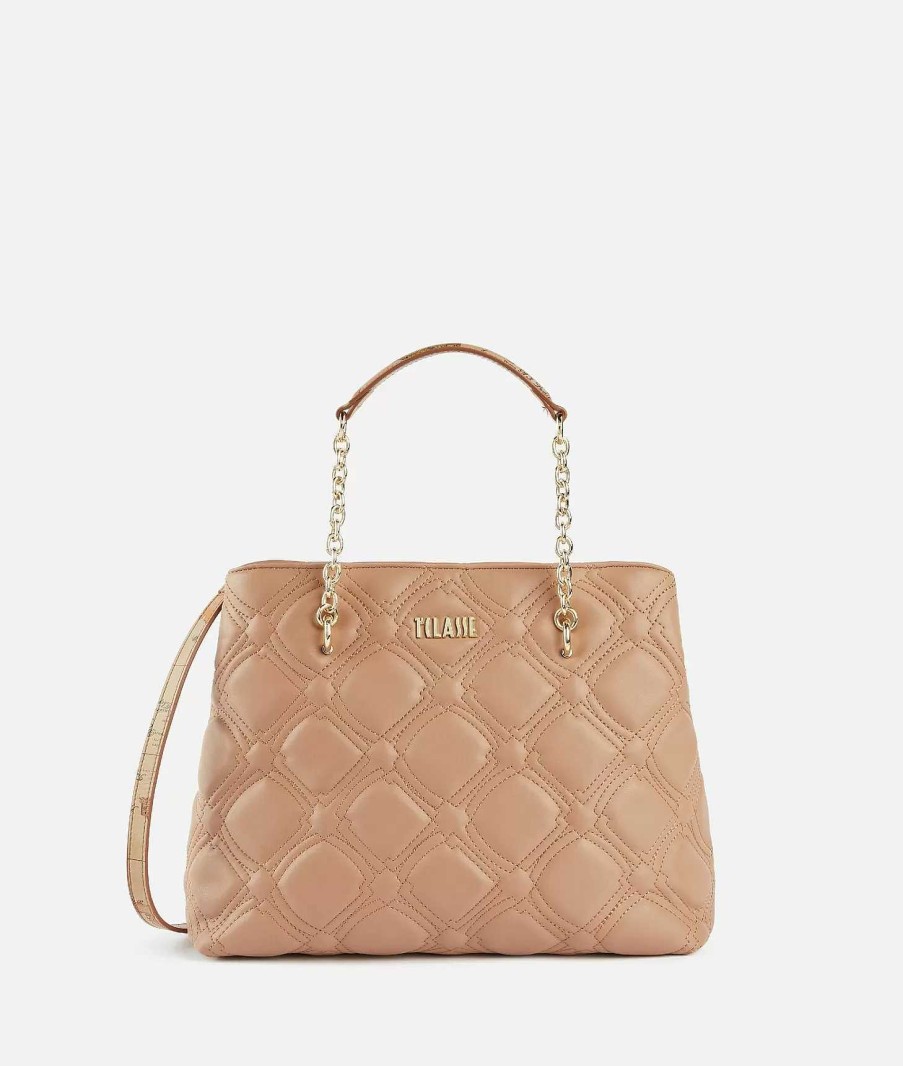 Alviero Martini Borse A Mano | 1C Diamond Borsa A Mano Con Tracolla Nude