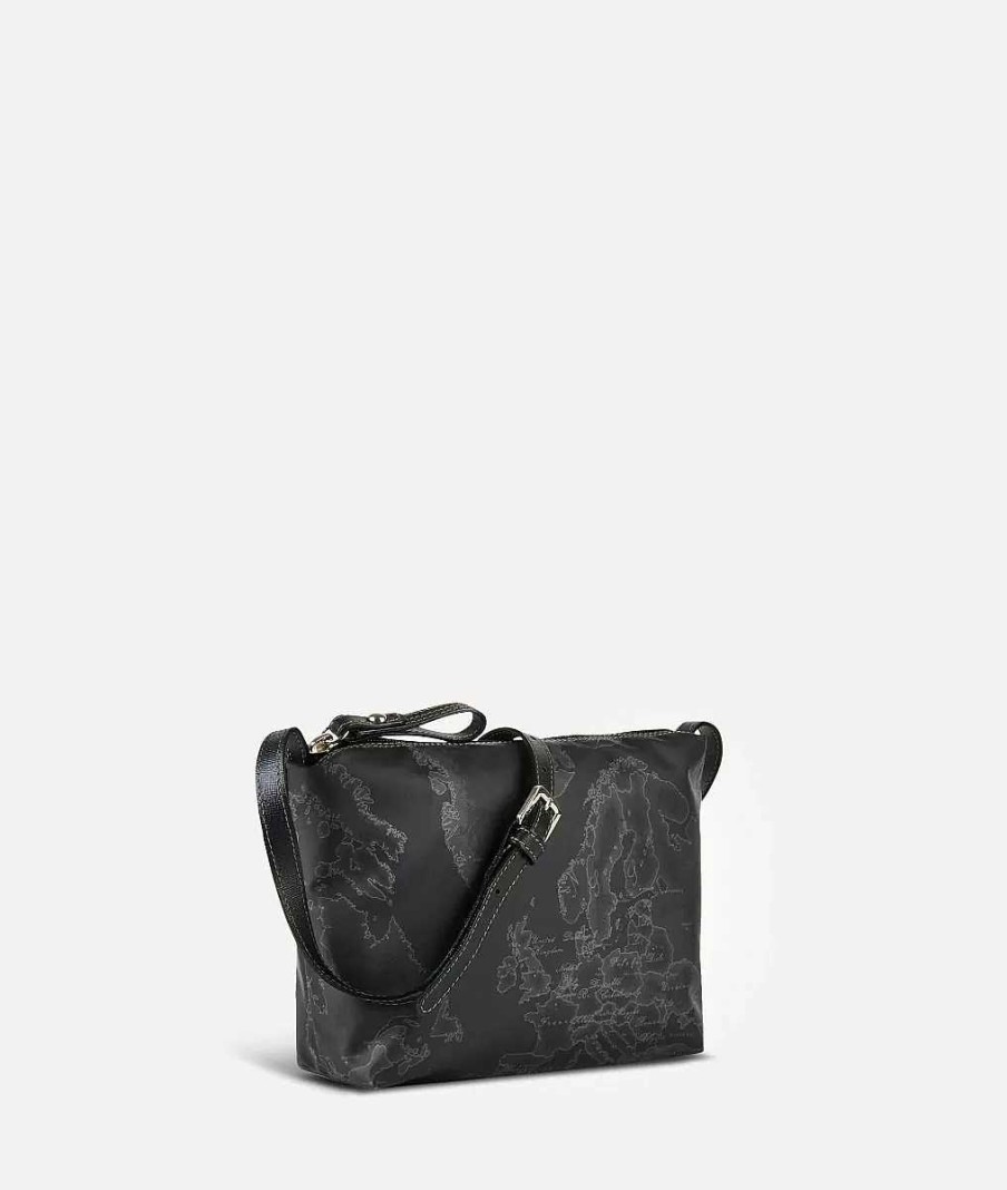 Alviero Martini Borse A Tracolla | Geo Soft Black Borsa Piccola A Tracolla