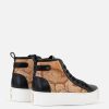 Alviero Martini Sneakers | Sneakers Alta In Pelle Liscia Con Inserti In Stampa Geo Classic Nere