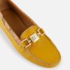 Alviero Martini Scarpe Basse | Mocassini In Pelle Granata Giallo Oro