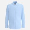 Alviero Martini Maglie, Camicie & T-Shirts | Camicia Slim Fit In Cotone Con Toppe Azzurra