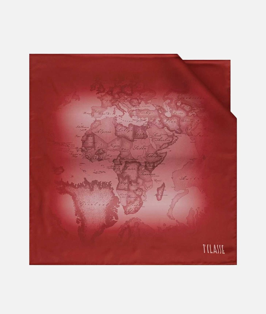 Alviero Martini Sciarpe & Foulard | Foulard Geo Color Sfumato 75 X 75 Rosso Scarlatto