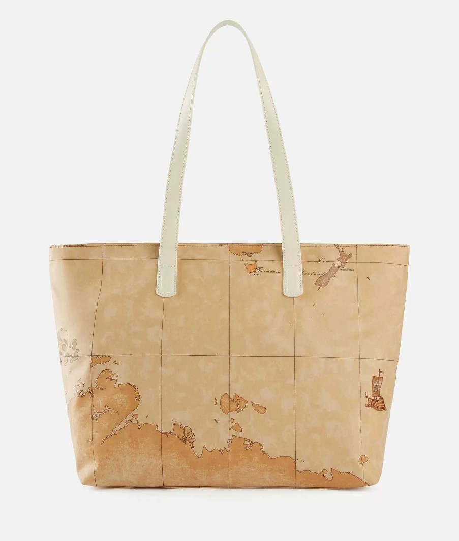 Alviero Martini Borse Shopping | Soft Atlantic Borsa Shopping Avorio