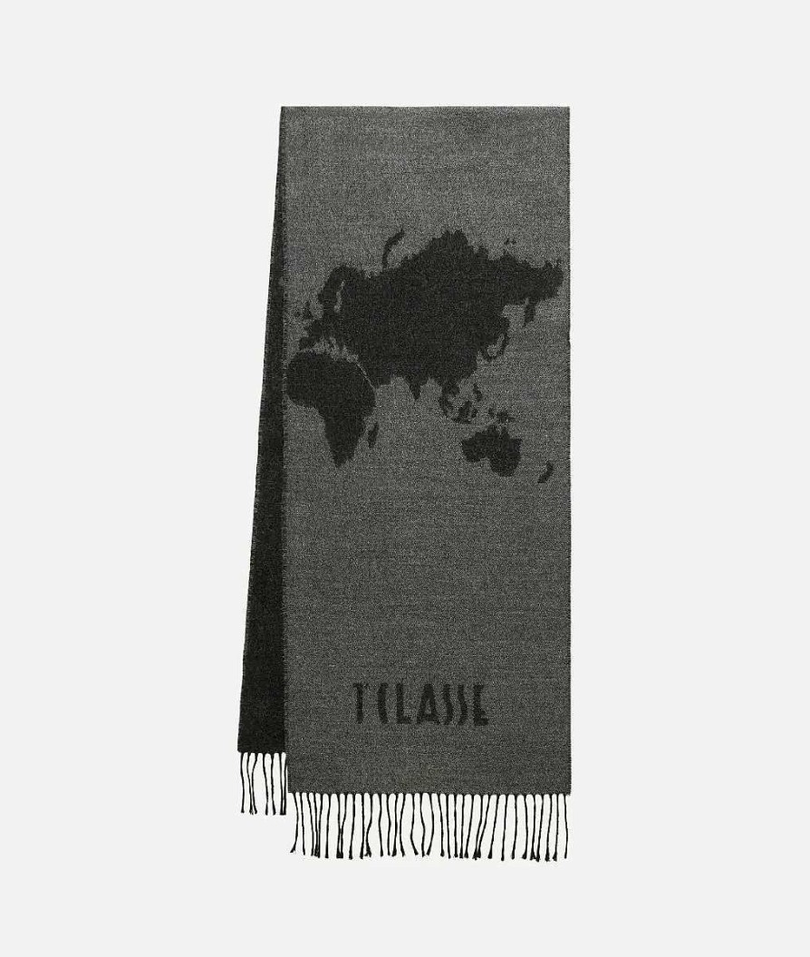 Alviero Martini Sciarpe & Foulard | Sciarpa Geo Pieno 40 X 180 Grigio Medio