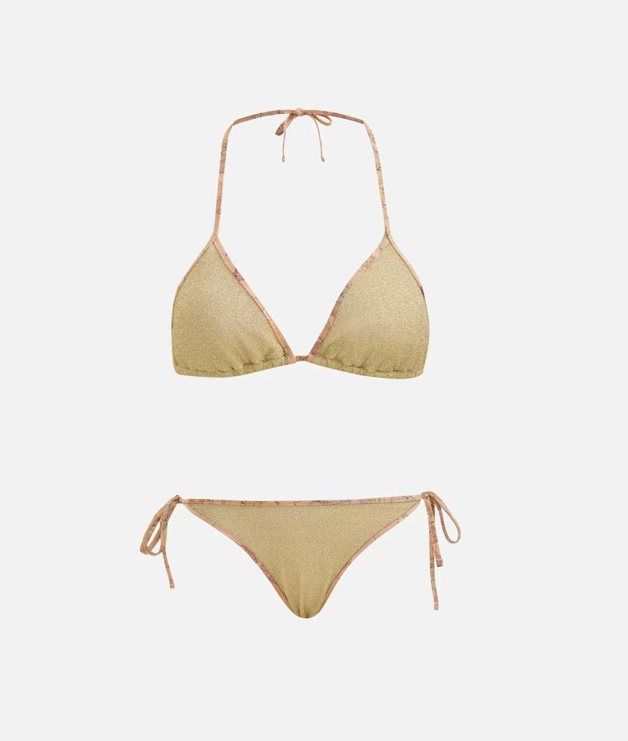 Alviero Martini Costumi & Beachwear | Colors Lam Bikini Triangolo Platino