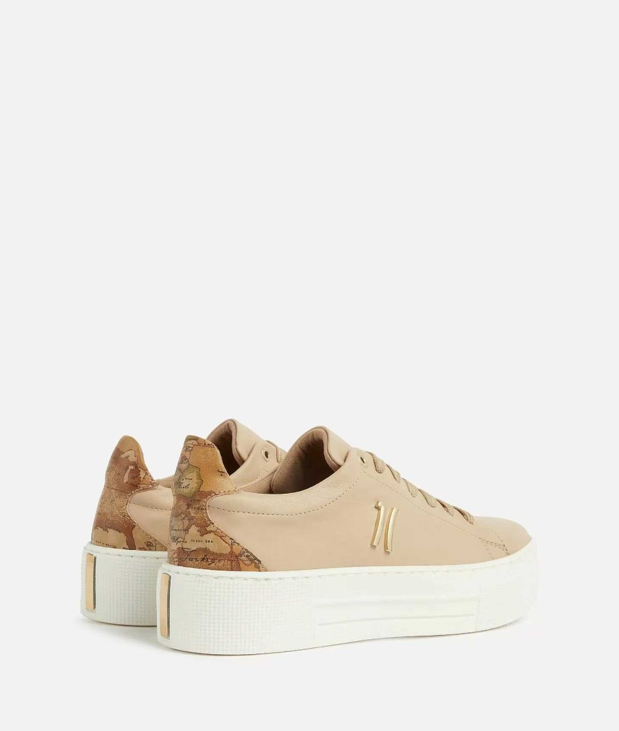 Alviero Martini Sneakers | Sneakers In Eco Nappa Con Dettaglio 1C Beige