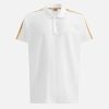 Alviero Martini Maglie, Camicie & T-Shirts | Polo In Jersey Di Cotone Piquet Con Dettagli Geo Classic Bianca