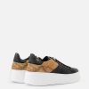 Alviero Martini Sneakers | Sneakers In Eco Nappa Con Inserti In Tessuto Laminato Nere