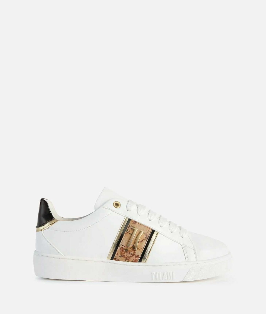 Alviero Martini Sneakers | Sneakers In Eco Nappa Con Dettaglio Logo 1C Bianche