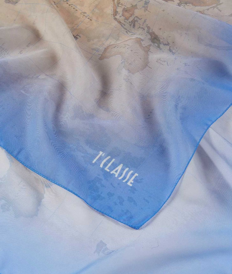 Alviero Martini Sciarpe & Foulard | Foulard Geo Sfumato 70 X 70 Bluette