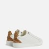 Alviero Martini Sneakers | Sneakers In Pelle Liscia Con Inserto In Eco Nappa Bianche