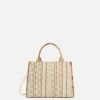 Alviero Martini Borse A Mano | Jacquard Sand Borsa A Mano Piccola Con Tracolla Naturale