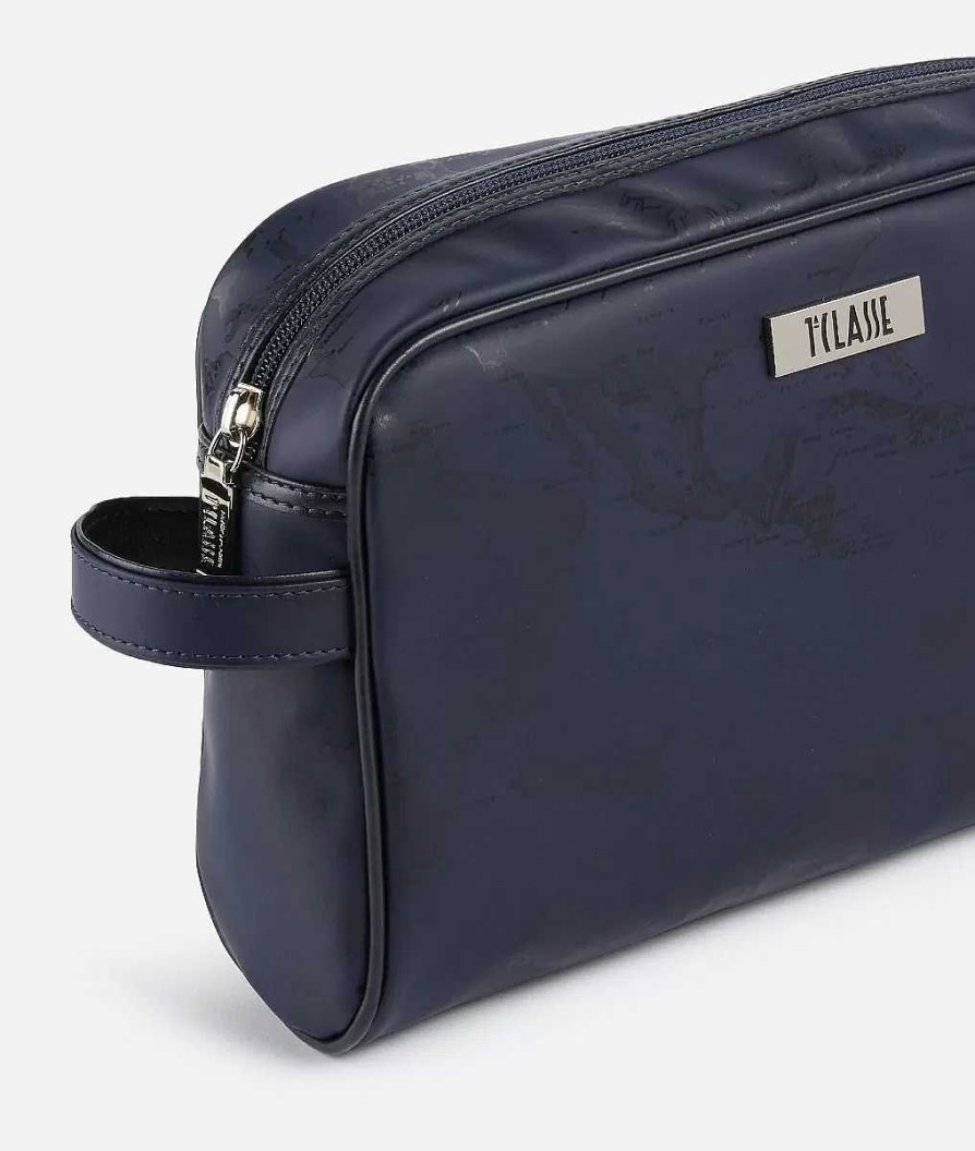 Alviero Martini Bustine & Beauty Case | Pochette Con Mini-Manichetto Blu