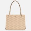 Alviero Martini Borse A Spalla | Monogram Borsa Sottospalla Con Catena Crema