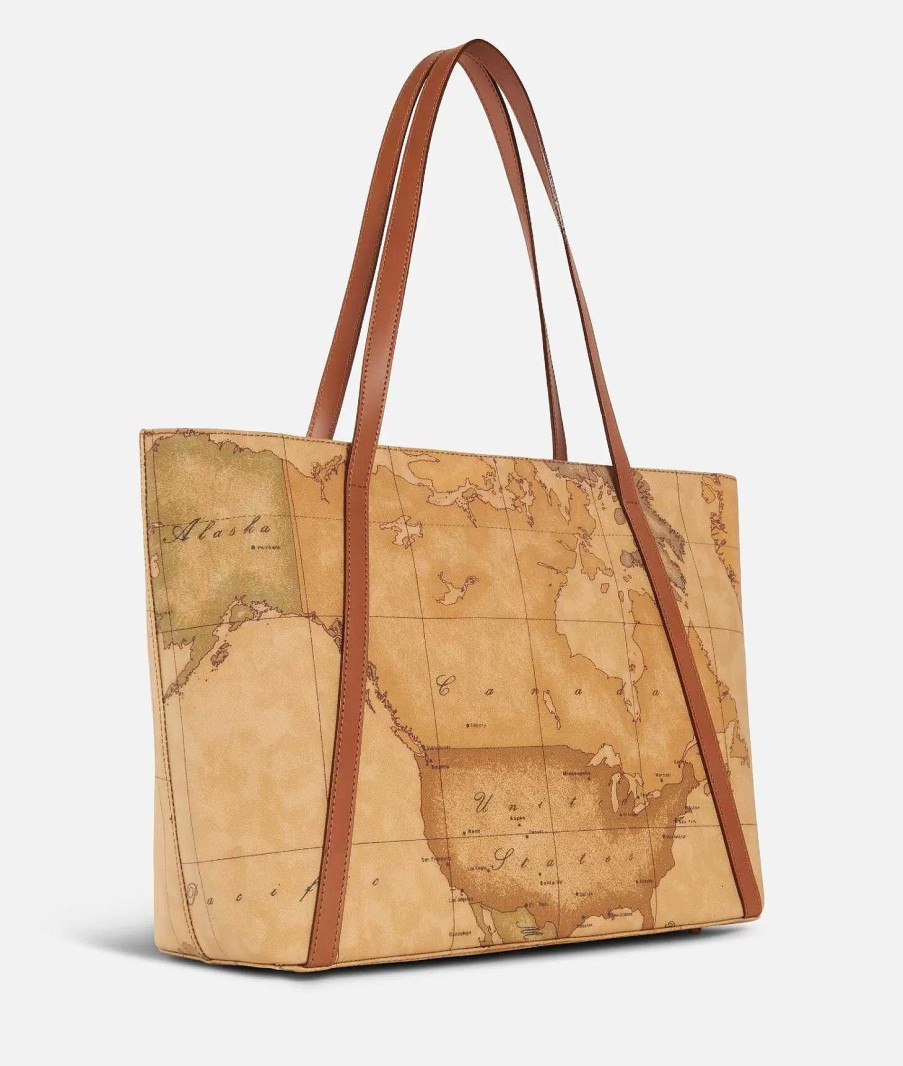 Alviero Martini Borse Shopping | Geo Classic Shopping Bag Con Borchiette Grande