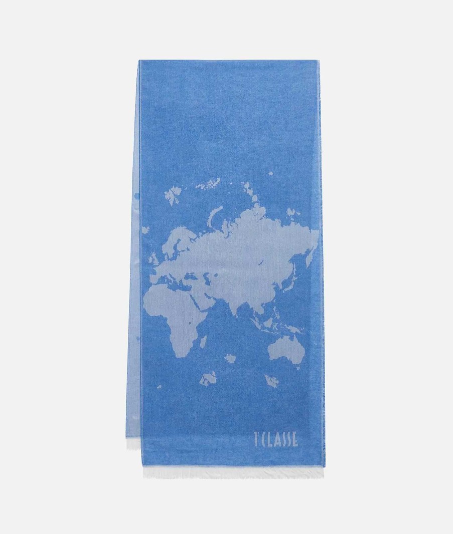 Alviero Martini Sciarpe & Foulard | Sciarpa Geo Pieno 40 X 180 Azzurro Cielo