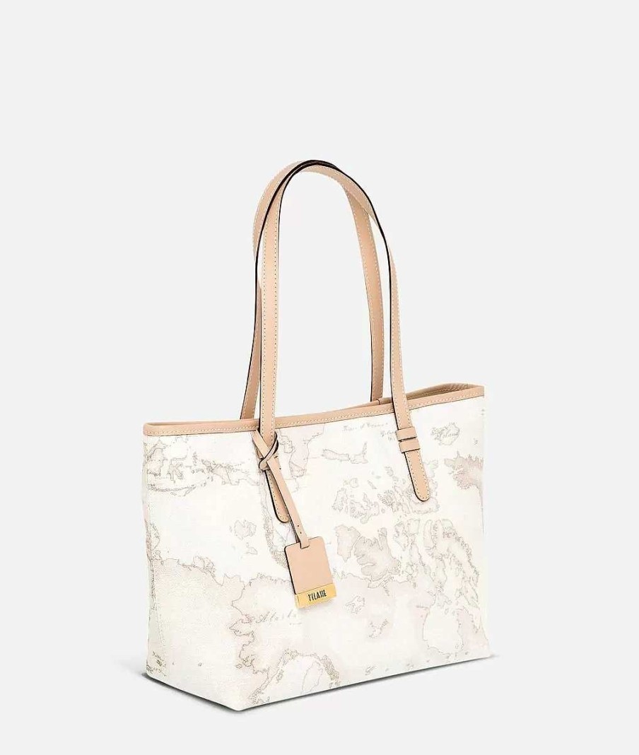 Alviero Martini Borse Shopping | Geo White Borsa Shopping Media