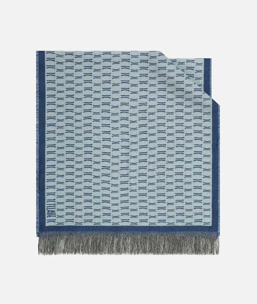 Alviero Martini Sciarpe & Foulard | Sciarpa 1C All-Over Cornice 40 X 180 Bluette