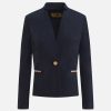 Alviero Martini Giacche & Cappotti | Giacca In Gabardina Di Cotone Stretch Blu Scuro