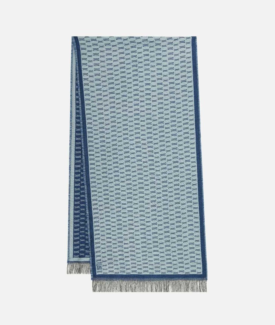 Alviero Martini Sciarpe & Foulard | Sciarpa 1C All-Over Cornice 40 X 180 Bluette