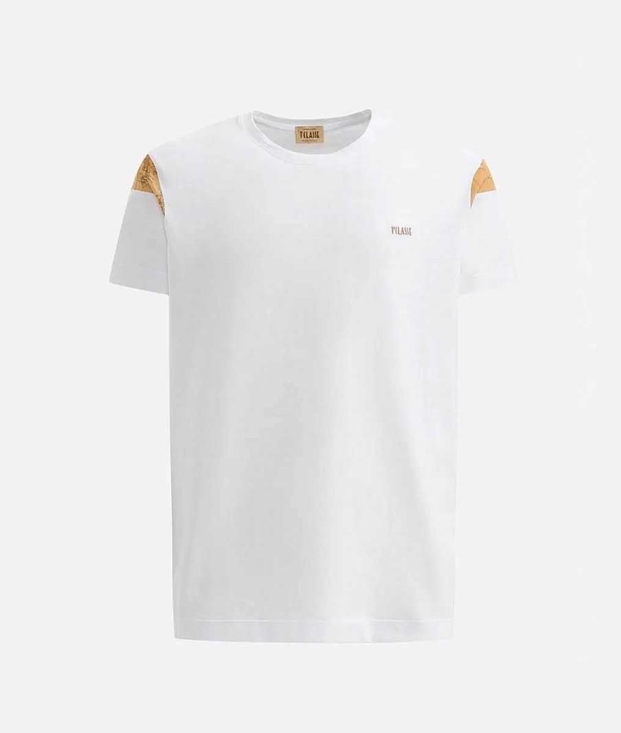 Alviero Martini Maglie, Camicie & T-Shirts | T-Shirt Manica Corta In Cotone Bianca