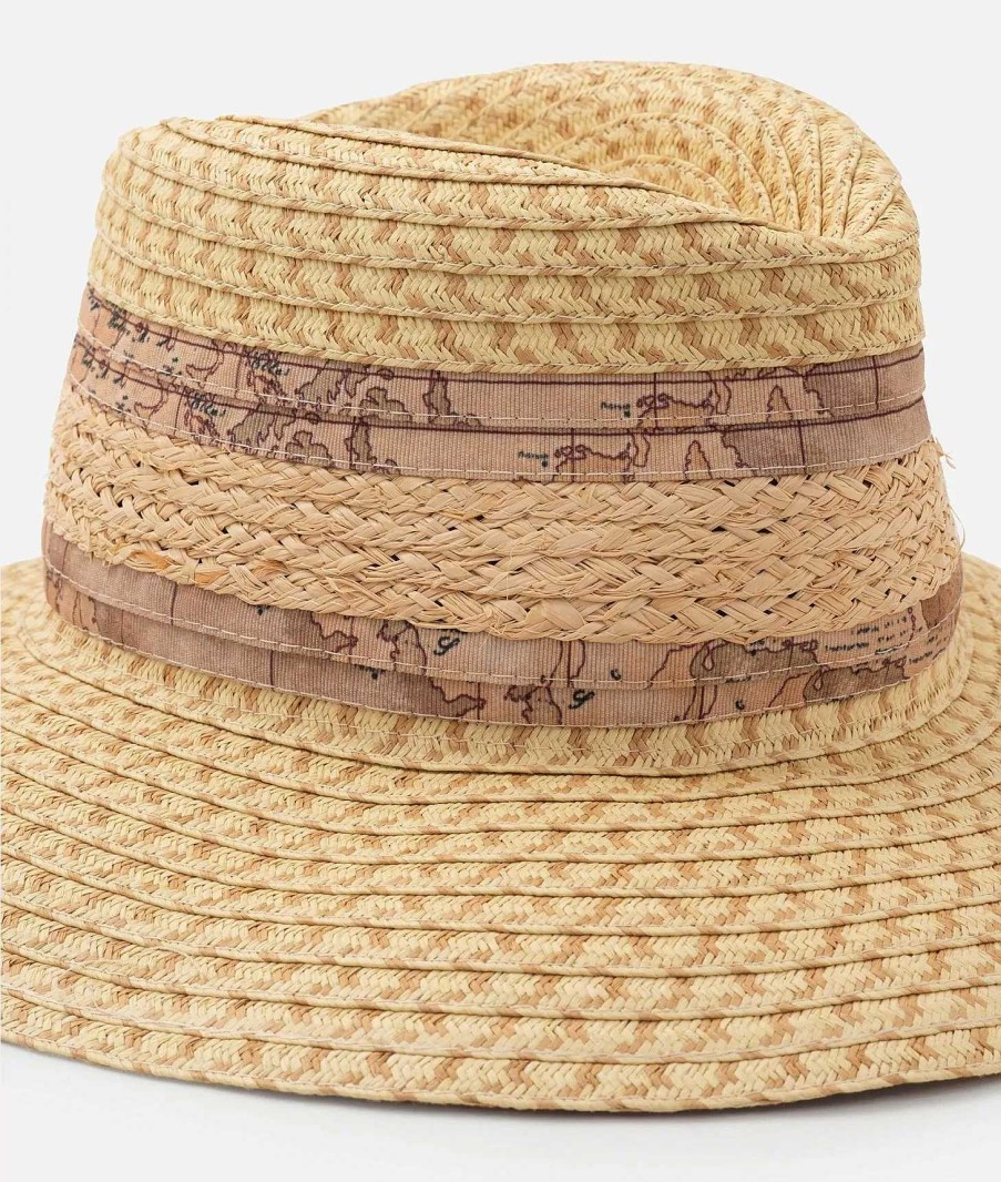 Alviero Martini Cappelli | Cappello In Treccia Con Motivo Fantasia Biscotto