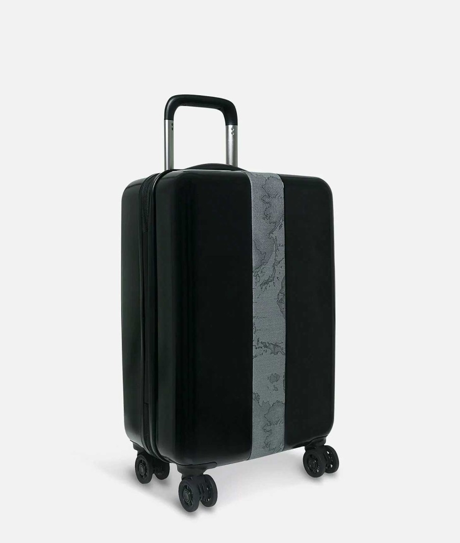 Alviero Martini Borse Da Viaggio | Solid Case Trolley Piccolo Con Geo Dark