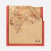 Alviero Martini Sciarpe & Foulard | Sciarpa Geo Classic In Seta 45 X 180 Rosso Corallo