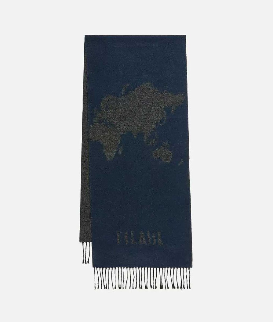 Alviero Martini Sciarpe & Foulard | Sciarpa Geo Pieno 40 X 180 Blu Notte