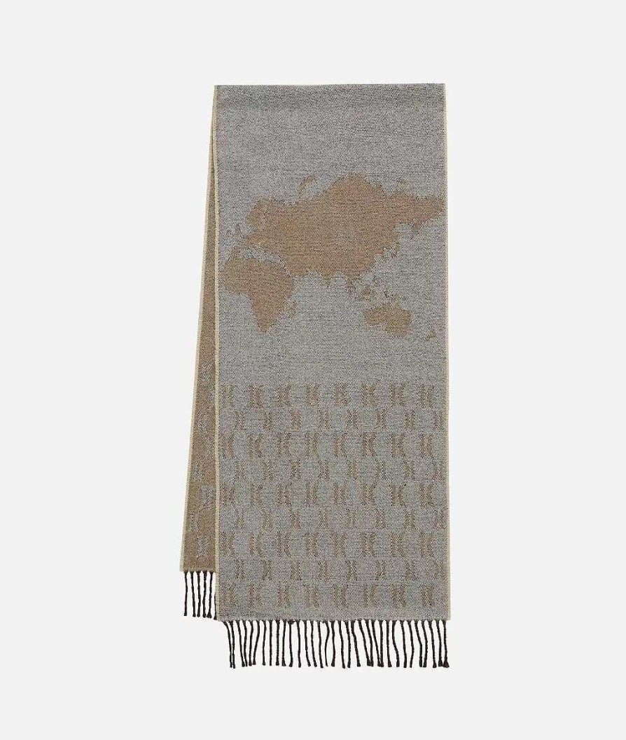 Alviero Martini Sciarpe & Cappelli | Sciarpa Geo Pieno 1C Bordi 40 X 180 Cammello