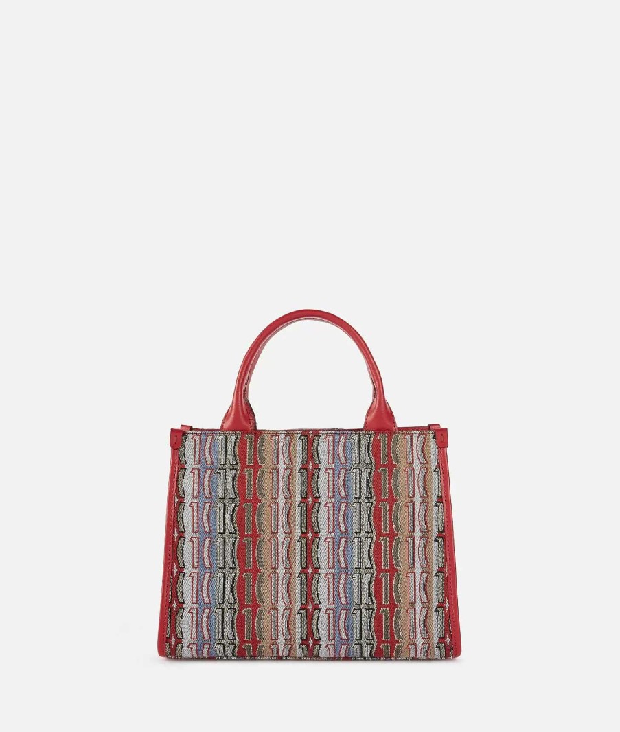 Alviero Martini Borse A Mano | 1C Jacquard Borsa A Mano Con Tracolla Lampone